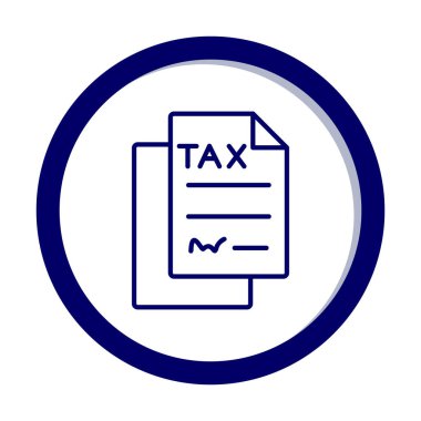 vergi formu simgesi beyaz arka plan üzerinde 