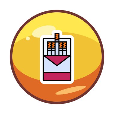 Sigara Paketi Simge Vektör Çizimi