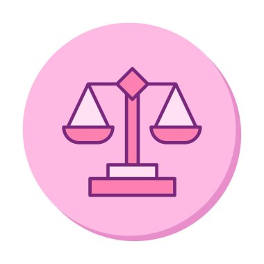  Web adalet ölçeği basit ikon vektör illüstrasyonu
