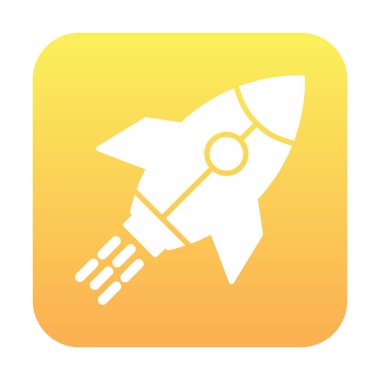 Girişim konsepti, roket simgesi, düz tasarım 