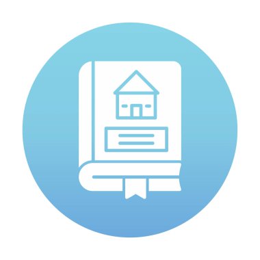 Mimarlık Kitabı düz simgesi, vektör illüstrasyonu 