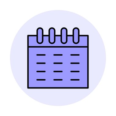 Takvim simgesi vektör illüstrasyonu