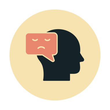 Negatif Düşünce konsepti ikon vektör çizimi