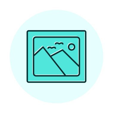 Galeri simgesi, web vektör illüstrasyonu