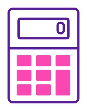 modern hesap makinesi düz vektör çizimi  