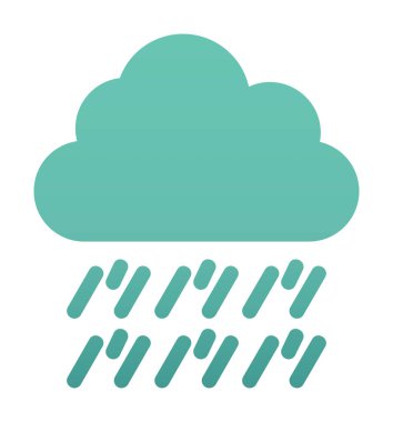 yağmur simgesi, vektör illüstrasyonu  