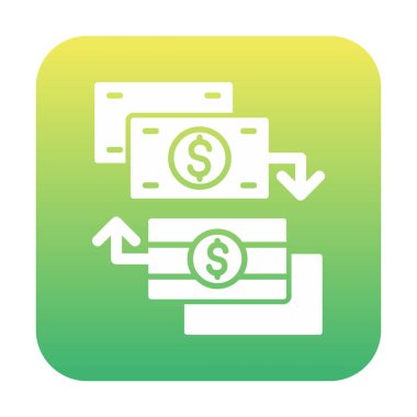 para değişimi simgesi, vektör illüstrasyonu 