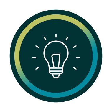 Fikir ampulü simgesi, vektör illüstrasyon tasarımı