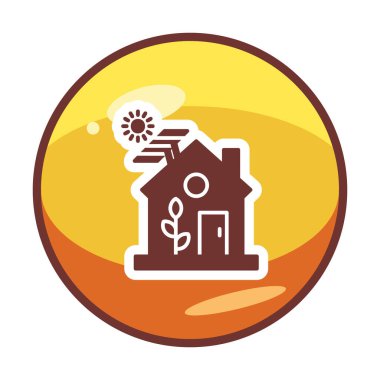 Eco house simge vektör çizim