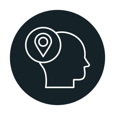 konum düz simge. harita navigasyonu