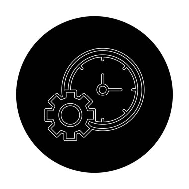 Zaman Yöneticisi web simgesi vektör illüstrasyonu