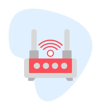  Wi-fi yönlendirici vektör illüstrasyonu