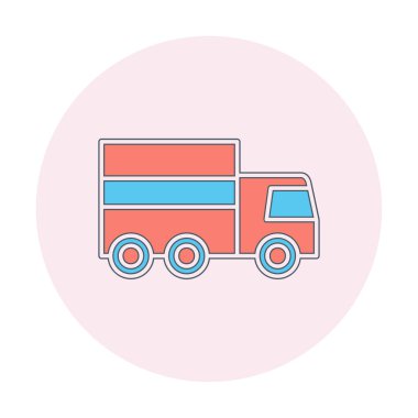 kamyon simgesi, vektör illüstrasyonu