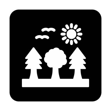 forest icon, vector illustration simple design