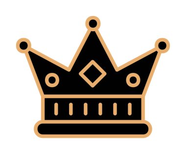 Taç. Web simgesi basit illüstrasyon tasarımı