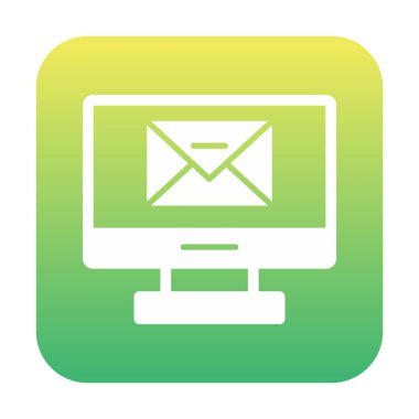 düz bilgisayar e- posta ileti simgesi 