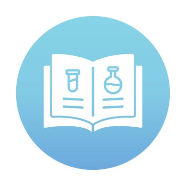 Bilim Kitabı simgesi, vektör illüstrasyonu