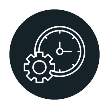 Zaman Yöneticisi web simgesi vektör illüstrasyonu