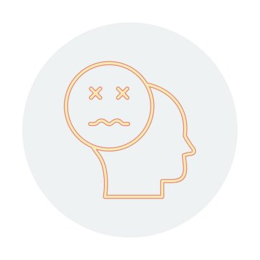 Hasta emoji simgesi olan insan kafası, vektör illüstrasyonu