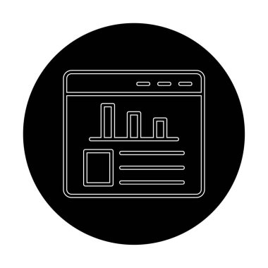 İstatistik simgesinin web vektör çizimi           