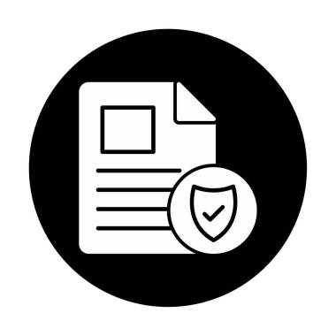 Onaylanmış Belge simgesi, vektör illüstrasyonu basit tasarım