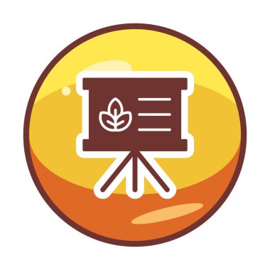 Yapraklı sunum tahtası, vektör illüstrasyonu