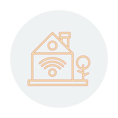 akıllı ev renkli vektör simgesi