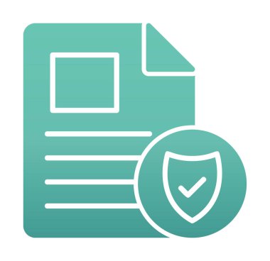 Onaylanmış Belge simgesi, vektör illüstrasyonu basit tasarım