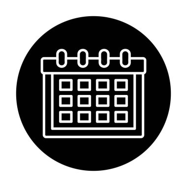 Takvim simgesi vektör illüstrasyonu