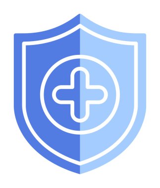 Basit Tıbbi Sigorta simgesi, vektör illüstrasyonu