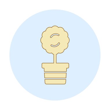 Myrtus bitki ikonu vektör çizimi