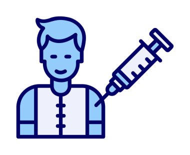 Aşılama web simgesi, vektör illüstrasyonu