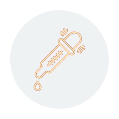 Pipette düz renk vektör ikonu tasarımı 