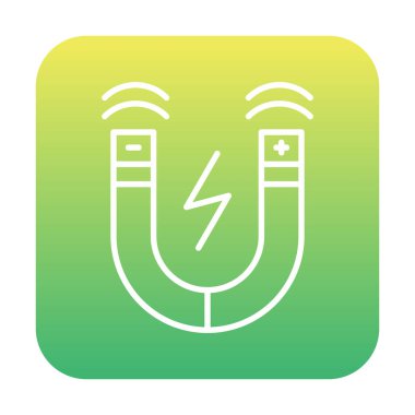 Manyetik alan simgesi, vektör illüstrasyonu