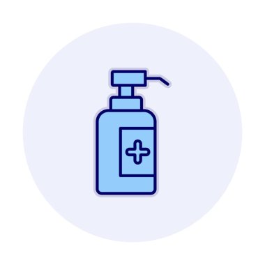 Dezenfektan şişesi ikonu. vektör illüstrasyonu 