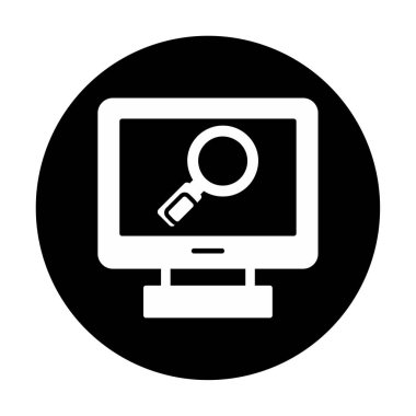 Büyütücü cam çizgi simgesi, arama konsepti