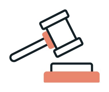 Adalet hukuku simgesi vektör illüstrasyonu