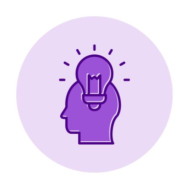 Beyin yaratıcı fikir kavramı vektör illüstrasyonu