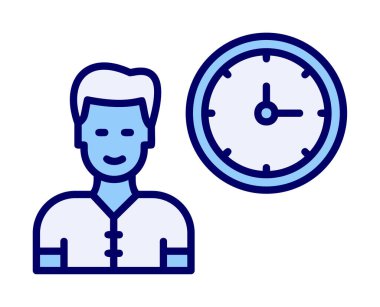 Çalışma Zamanı web simgesi vektör illüstrasyonu