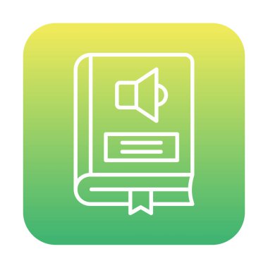 Basit Ses Kitabı simgesi, vektör illüstrasyonu