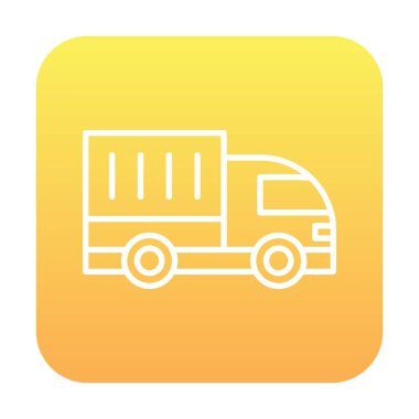 kamyon simgesi, vektör illüstrasyonu