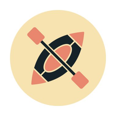 Kayak vektör illüstrasyonu, simge ögesi arkaplanı                    