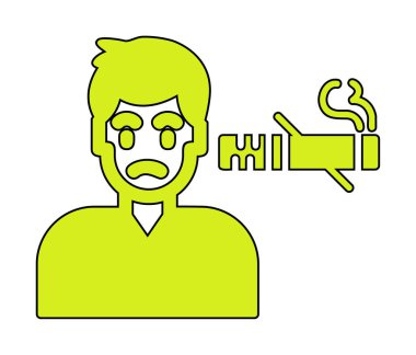 Basit Sigara İçilmez alanı simgesi, vektör illüstrasyonu