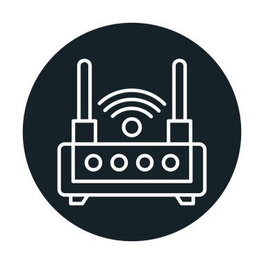  Wi-fi yönlendirici vektör illüstrasyonu