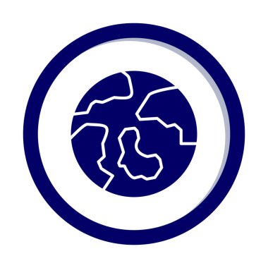 earth icon, vector illustration simple design