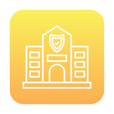 Güvenlik Ofisi web simgesi, vektör illüstrasyonu 