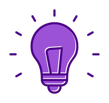 Fikir ampulü simgesi, vektör illüstrasyon tasarımı