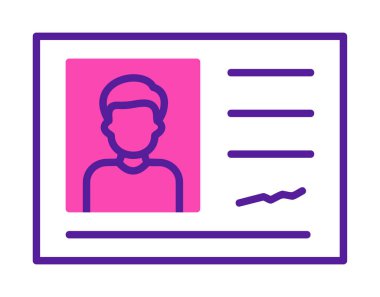 Tanımlama kartı vektör illüstrasyonu