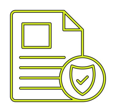 Onaylanmış Belge simgesi, vektör illüstrasyonu basit tasarım