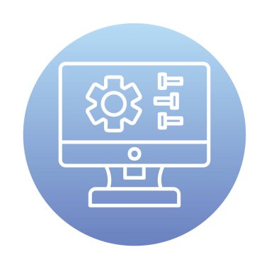 Ayarları web simgesi, vektör çizim              